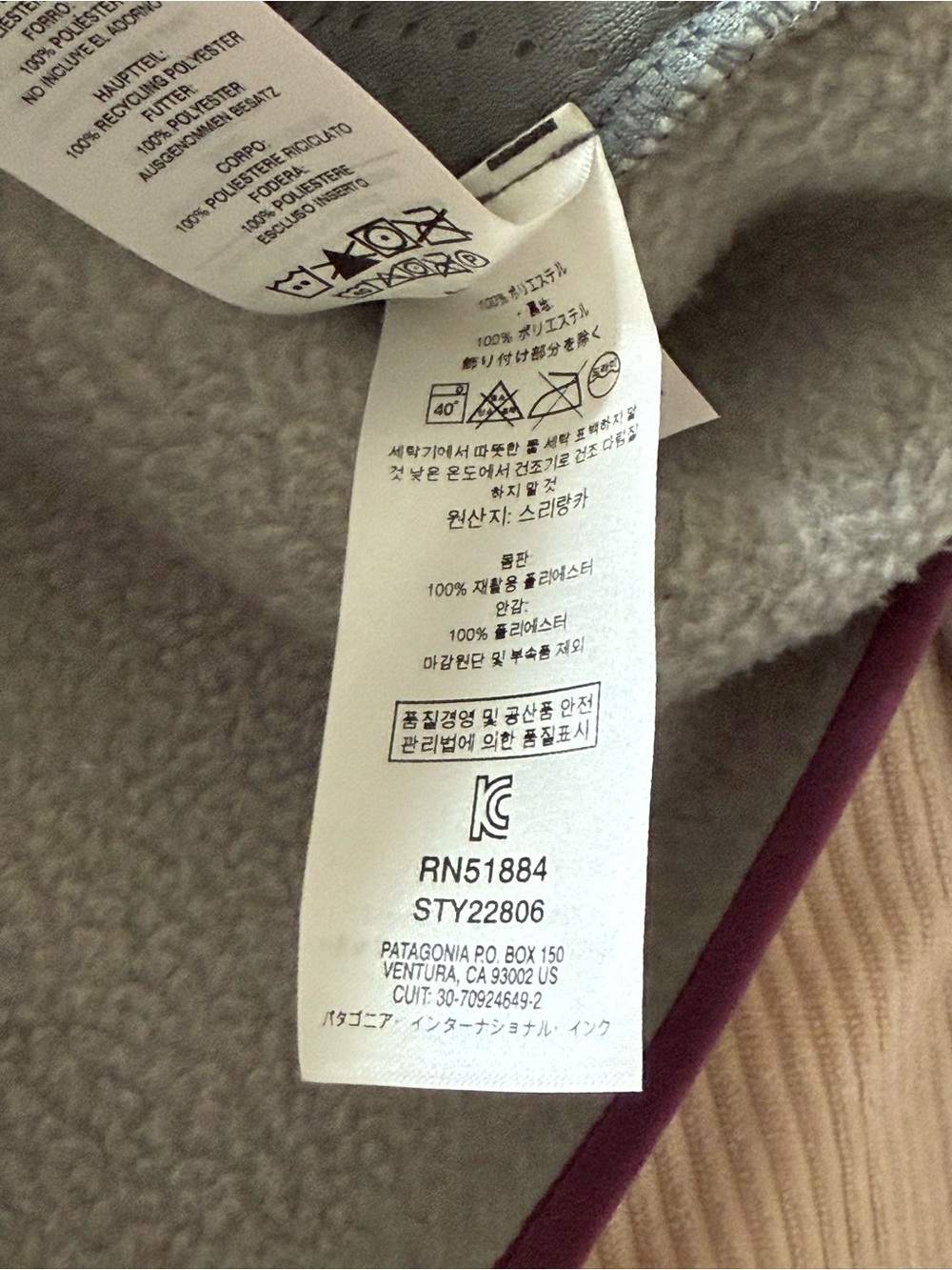 Patagonia Women’s Retro Pile Hoodie Feather Grey Full Zip Fleece Jacket Large - Picture 10 of 13